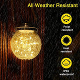 ROSHWEY Solar Lantern, 2 Pack Halloween Christmas Outdoor Lanterns with 30 LED Waterproof Garden Decor Patio Solar Lights Outdoor Decorative Backyard Solar Lanterns Outdoor Hanging ( Warm Light ) - Glow-Paradise