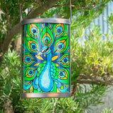 Hanging Solar Lantern Outdoor Waterproof LED Solar Lights Peacock Decorative Solar Lanterns Tabletop Lamp for Outdoor Patio Garden Yard Decor - Glow-Paradise