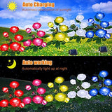 Outdoor Solar Lights Garden Stake Lights 7 Rose Flowers Path Solar Garden Lights Decorative Lights for Patio Yard Pathway Landscape Lighting (Blue) - Glow-Paradise