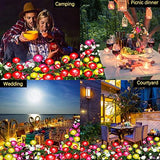 Outdoor Solar Lights Garden Stake Lights 7 Rose Flowers Path Solar Garden Lights Decorative Lights for Patio Yard Pathway Landscape Lighting (Red) - Glow-Paradise