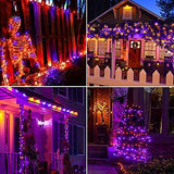 iBaycon Orange and Purple Halloween Lights, Battery Operated 66ft 200 LED Orange+Purple String Lights Waterproof Halloween Lights with 8 Modes & Timer for Halloween Decorations（Orange+Purple） - Glow-Paradise