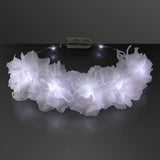 LED Light Up Flowers Halo Headband (White Color, 1 Quantity Per Pack) - Glow-Paradise