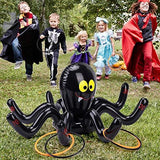 Sizonjoy Halloween Inflatable Spider Ring Toss Game Set with 4 Rings,Halloween Decorations for Halloween Party Favors Indoors Outdoors Party Game - Glow-Paradise