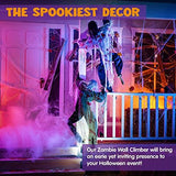 JOYIN 2 Pack Halloween Climbing Zombies Wall Decoration, 35.4’’ Halloween Climbing Dead Zombie Decoration for Halloween Haunted House Prop Decor Halloween Outdoor, Yard Decoration Halloween Holiday Party - Glow-Paradise