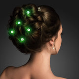 LED LIght up Clip On Blinky Light Earrings (Green Color) - Glow-Paradise
