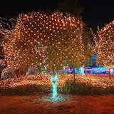 Funpeny Halloween 360 LED Net Lights, 9.8ft x 6.6ft 8 Modes Waterproof Connectable Halloween Decorations for Outdoor Garden Party Decor (Orange) - Glow-Paradise