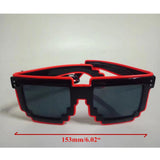 LED Light Up Pixel Meme Sunglasses (Red Color, 1 Per Pack) - Glow-Paradise