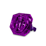 Light-Up Flashing Supersized Diamond Ring (Purple Color, 1 Pair Per Pack) - Glow-Paradise