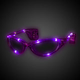 LED Flashing Light Up Sunglasses (Purple Color, 1 Per Pack) - Glow-Paradise