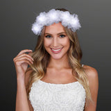 LED Light Up Flowers Halo Headband (White Color, 1 Quantity Per Pack) - Glow-Paradise