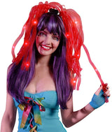 LED Light Up Noodle Headband Flashing Dreads (Red Color, 1 Quantity Per Pack) - Glow-Paradise
