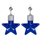 LED Light Up Star Shape Clip-On Earrings (Blue Color, 1 Pair Per Pack) - Glow-Paradise