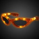 LED Flashing Light Up Sunglasses (Orange Color, 1 Per Pack) - Glow-Paradise