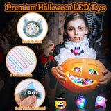 Halloween Flash LED Light Up Necklace Toys Treats Glow in the Dark Party Supplies (10 Pieces Per Pack) - Glow-Paradise