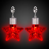 LED Light Up Star Shape Clip-On Earrings (Red Color, 1 Pair Per Pack) - Glow-Paradise