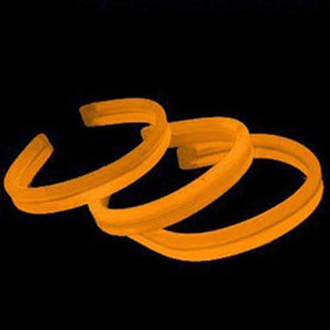 8 Inch Twister Glow Stick Bracelets (Orange Color, 40 Counts Per Pack) - Glow-Paradise