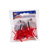 LED Light Up Star Shape Clip-On Earrings (Red Color, 1 Pair Per Pack) - Glow-Paradise