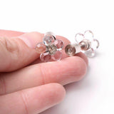 LED Light Up Flower Stud Earrings (Yellow Color, 1 Pair Per Pack) - Glow-Paradise