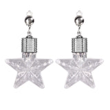 LED Light Up Star Shape Clip-On Earrings (White Color, 1 Pair Per Pack) - Glow-Paradise