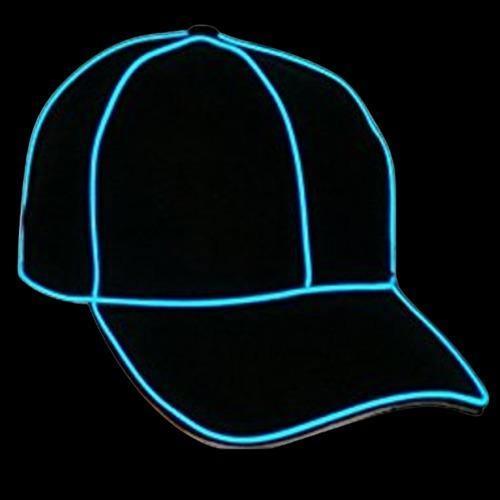 Electro Luminescent Baseball Hat (Blue Color, 1 Hat Per Pack) - Glow-Paradise