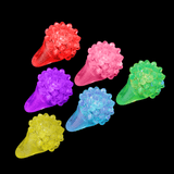 LED Flashing Bumpy Rings - Patriotic - Red White Blue (12 Rings Per Pack) - Glow-Paradise