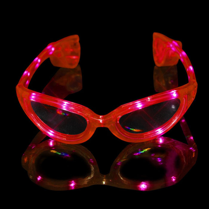 LED Flashing Light Up Sunglasses (Red Color, 1 Per Pack) - Glow-Paradise