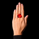 Red Heart Gem Light Up LED Ring (Red LED, 1 Per Pack) - Glow-Paradise