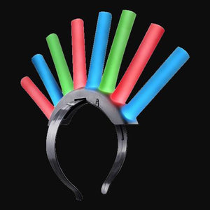 LED Light Up Foam Stick Mohawk (1 Quantity Per Pack) - Glow-Paradise