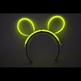 Glow Bunny Ears Headband (Yellow Color, 33 Headbands Per Pack) - Glow-Paradise