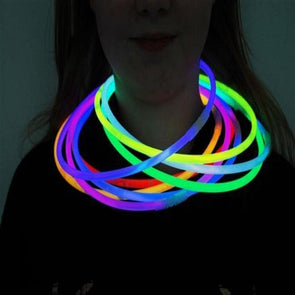 22 Inch Premium Jumbo Glowsticks Necklaces (Assorted Colors, 50 Counts Per Pack) - Glow-Paradise