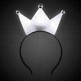LED Light Up Crown Headband (White Color, 1 Quantity Per Pack) - Glow-Paradise