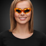 LED Flashing Light Up Sunglasses (Orange Color, 1 Per Pack) - Glow-Paradise