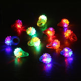 LED Flashing Jelly Bumpy Rings (Purple Color, 12 Rings Per Pack) - Glow-Paradise