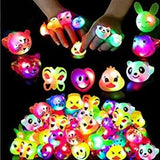 LED Jelly Animal Rings (Assorted Colors, 24 Rings Per Pack) - Glow-Paradise