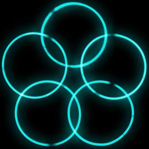 20 Inch Glow Stick Necklaces (Aqua Color, 50 Counts Per Pack) - Glow-Paradise