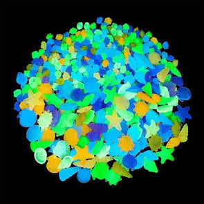 Glow in The Dark Glowing Multi-Colored Aquarium Stones (340 Pieces Per Pack) - Glow-Paradise