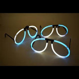 Glow Eyeglasses Bi-Color - Aviator Style- Bi Aqua/White (50 Eye Glassess Per Pack) - Glow-Paradise