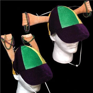 Mardi Gras Hand Clapper Hat (1 Quantity Per Pack) - Glow-Paradise