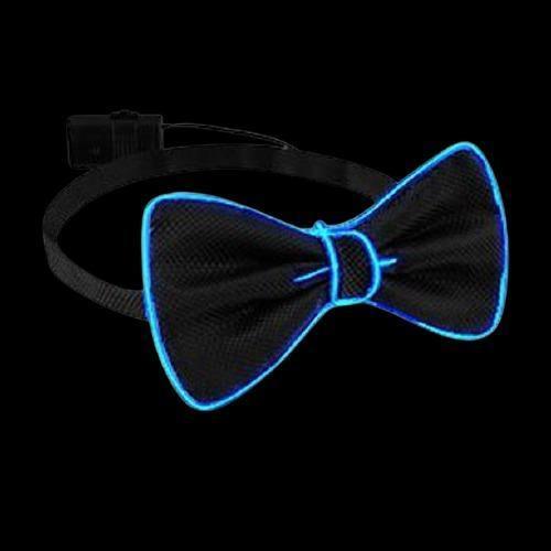 Light Up EL Wire Bow Tie (Blue Color, 1 Per Pack) - Glow-Paradise