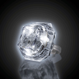 LED Princess Cut Diamond Bling Rings (White Color, 24 Rings Per Pack) - Glow-Paradise
