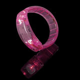LED Flashing Bangle Bracelets (Pink Color, 12 Bracelets Per Pack) - Glow-Paradise