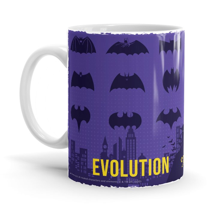 Batman: Logo Evolution - Batman Ceramic Home Kitchen Drinking Coffee Milk Mug (350ml/11oz, Made in USA) - Glow-Paradise