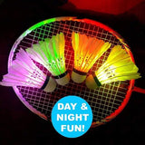 Glow in The Dark Light Up Shuttlecock Birdies (6 Per Pack) - Glow-Paradise