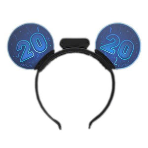 Light Up 20 Birthday Mouse Ears Headband (1 Quantity Per Pack) - Glow-Paradise