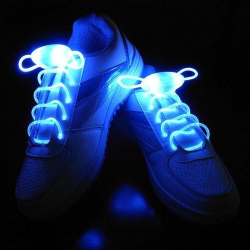 LED Light Up Shoelaces (Blue Color, 1 Pair Per Pack) - Glow-Paradise