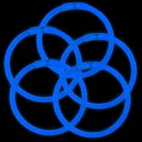 8 Inch Premium Glow Stick Bracelets (Blue Color, 100 Counts Per Pack) - Glow-Paradise