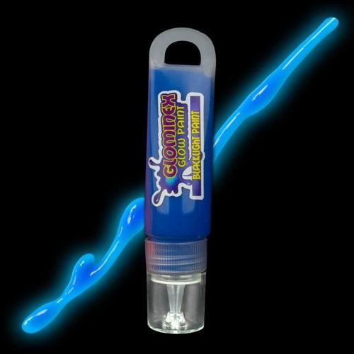 Glominex Blacklight UV Reactive Paint 1 oz Tube (Blue Color, 1 Quantity Per Pack) - Glow-Paradise