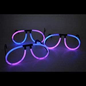 Glow Eyeglasses Bi-Color - Aviator Style- Bi Blue/Pink (50 Eye Glassess Per Pack) - Glow-Paradise