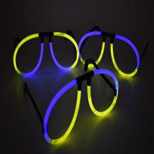 Glow Eyeglasses Bi-Color - Aviator Style - Bi Blue/Yellow (50 Eye Glassess Per Pack) - Glow-Paradise