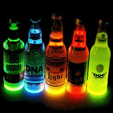 Glow In The Dark Bottle Collars Assorted Colors (6 Quantity Per Pack) - Glow-Paradise